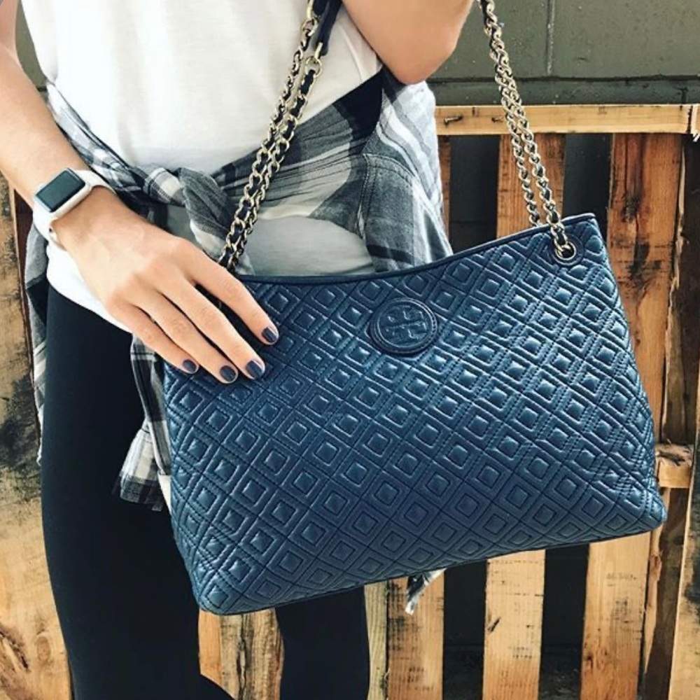 💯Tory Burch Marion Chain Slouchy Tote - Picture 3 of 15